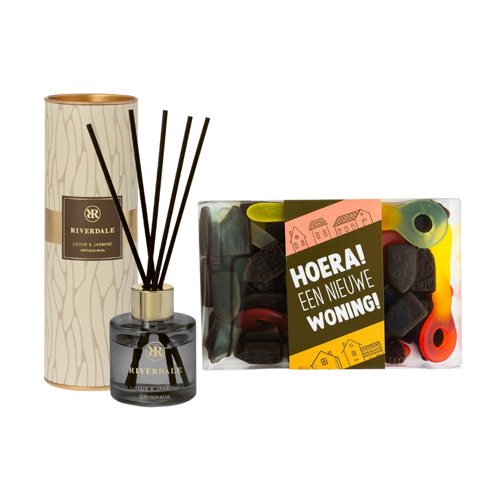 Geurstokjes Lotus Jasmine Veel Liefs Snoepsleutels en drophuisjes 325g Riverdale