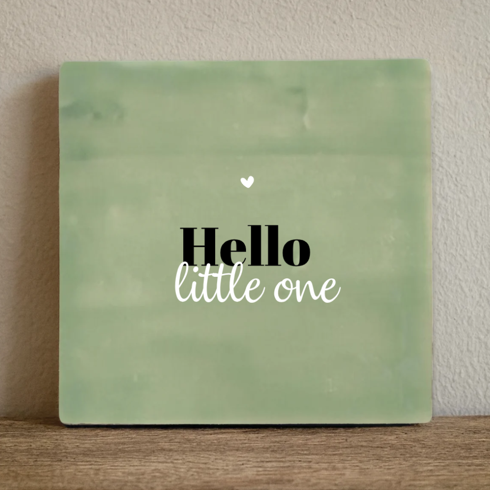 Tegeltje Hello little one Brievenbuscadeau Label2X