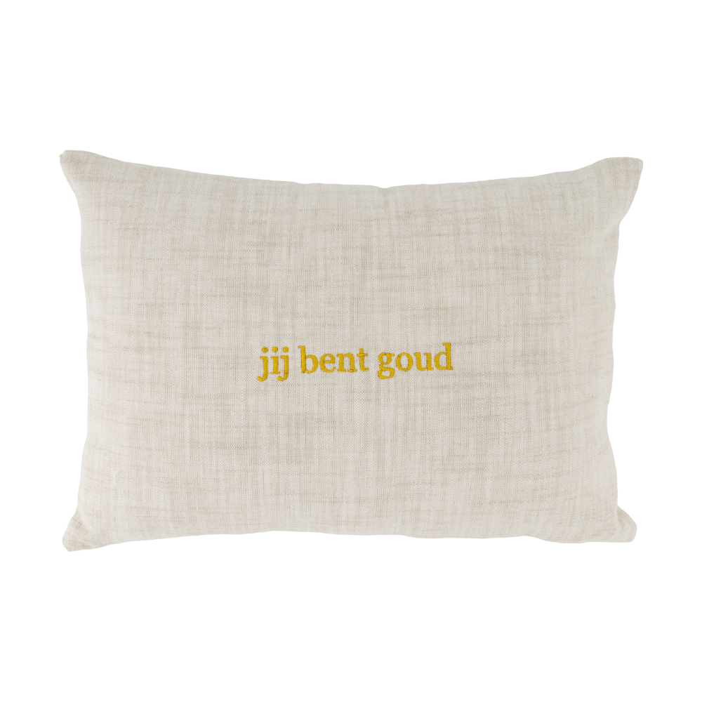 Kussen jij bent goud 35x25cm Wooncadeaus Zusss