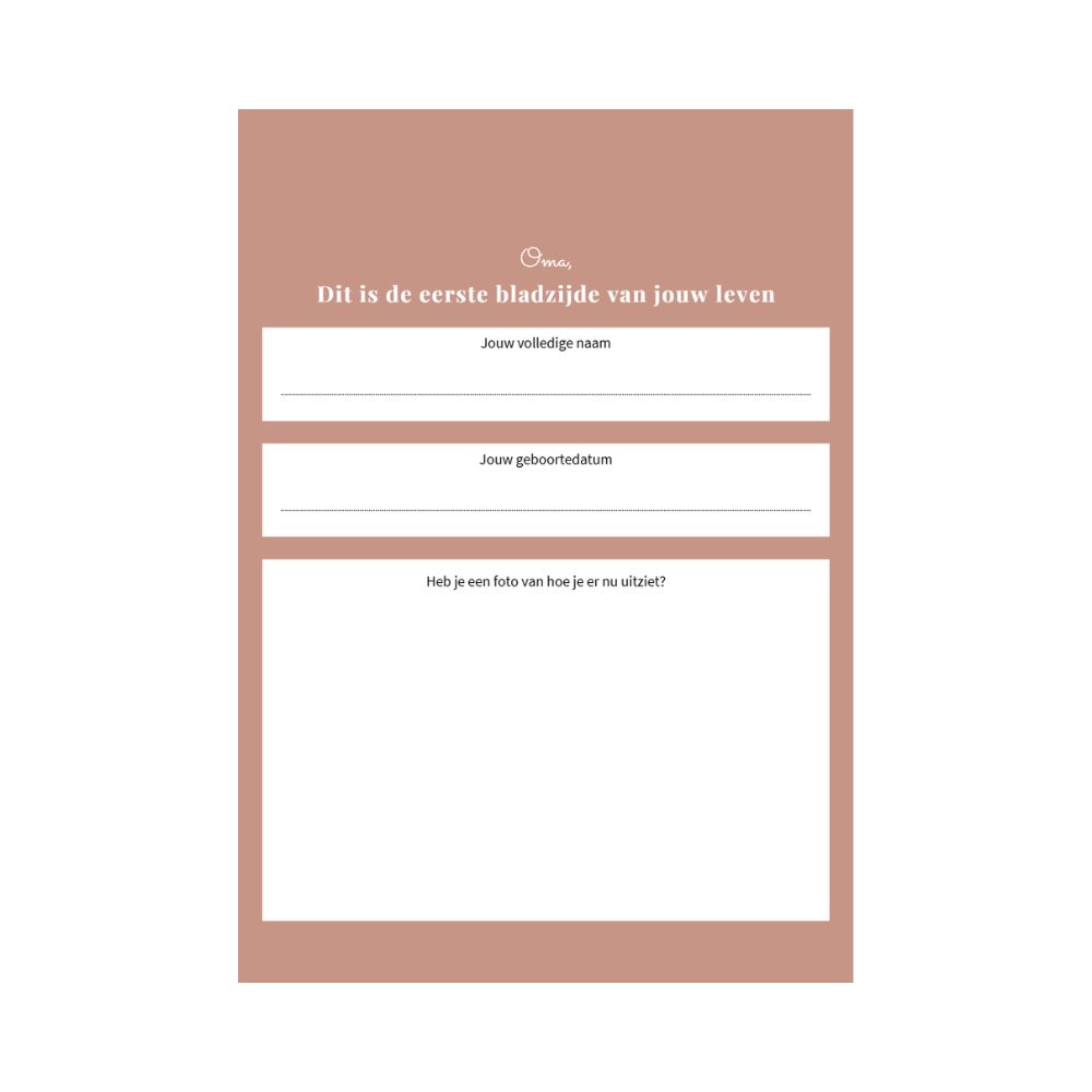 Oma, ik wil je verhaal weten Greetz