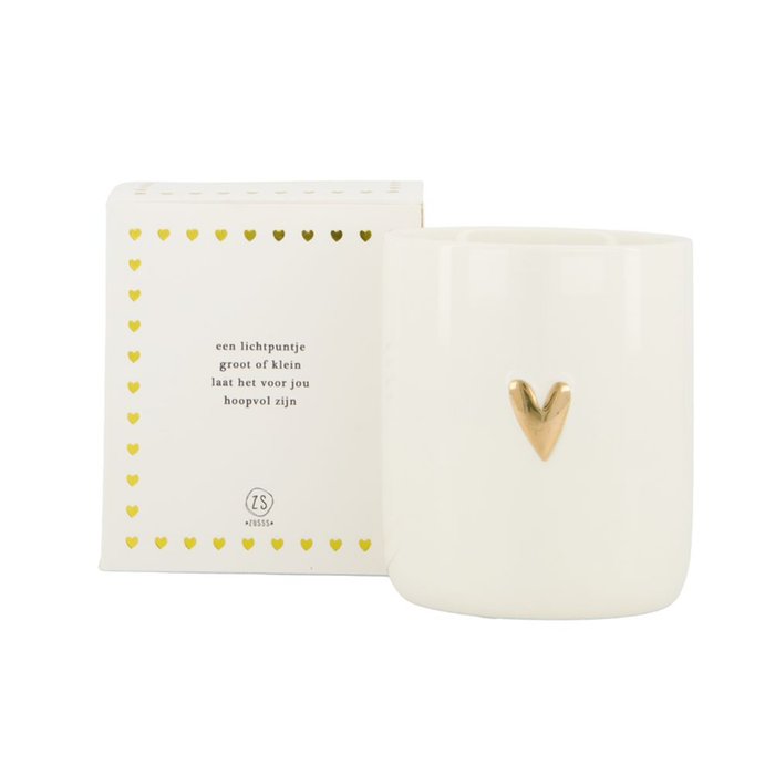 Zusss | Kaars in doosje | Lichtpuntje hart goud
