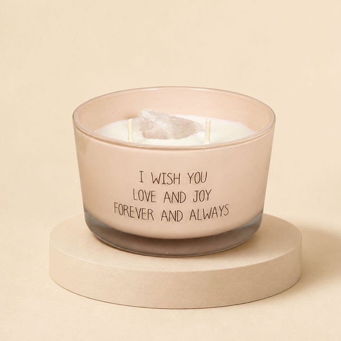My Flame Lifestyle | Kaars | Love and Joy incl. Rozenkwarts steen