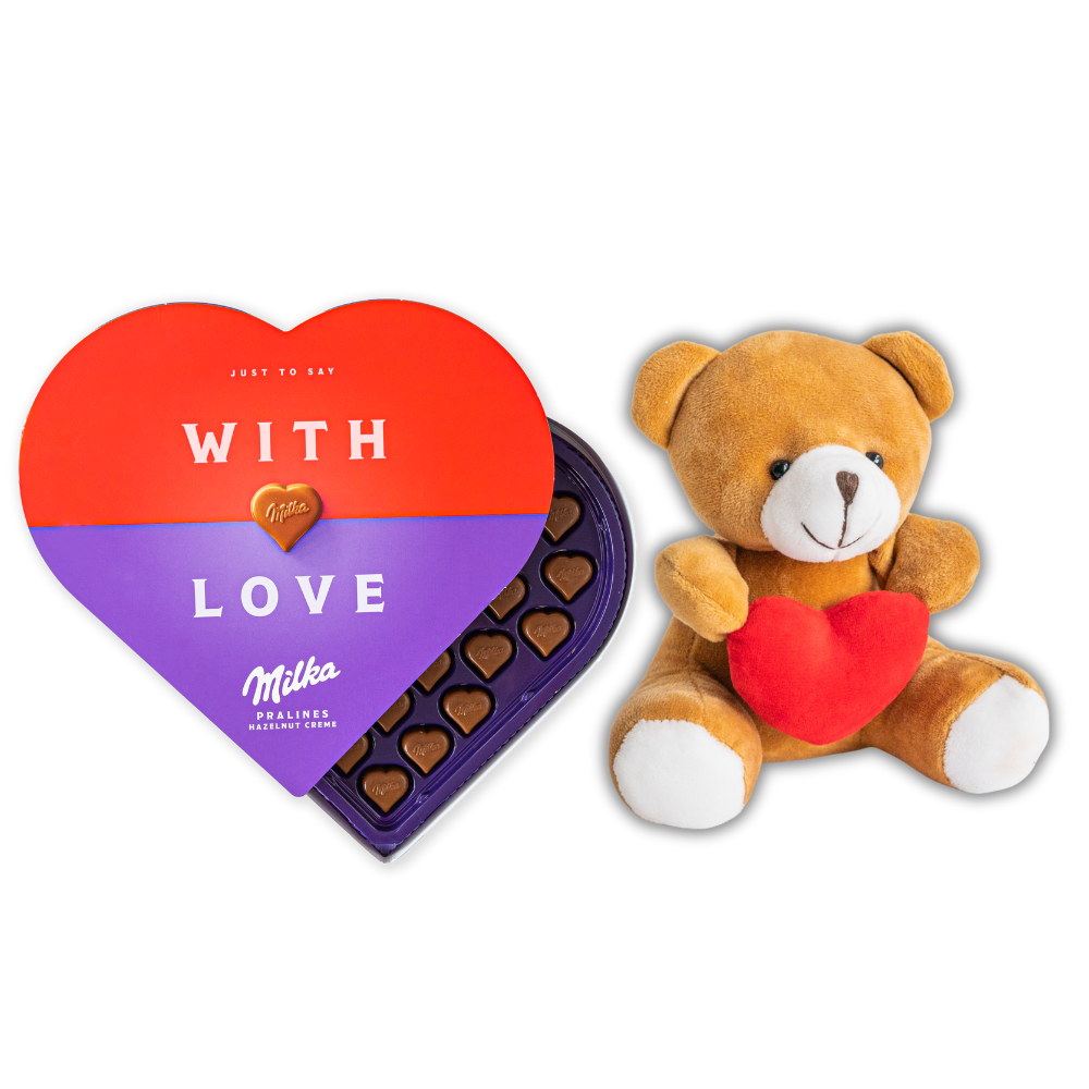 Milka hart 165g | Beer met hart | Chocolates