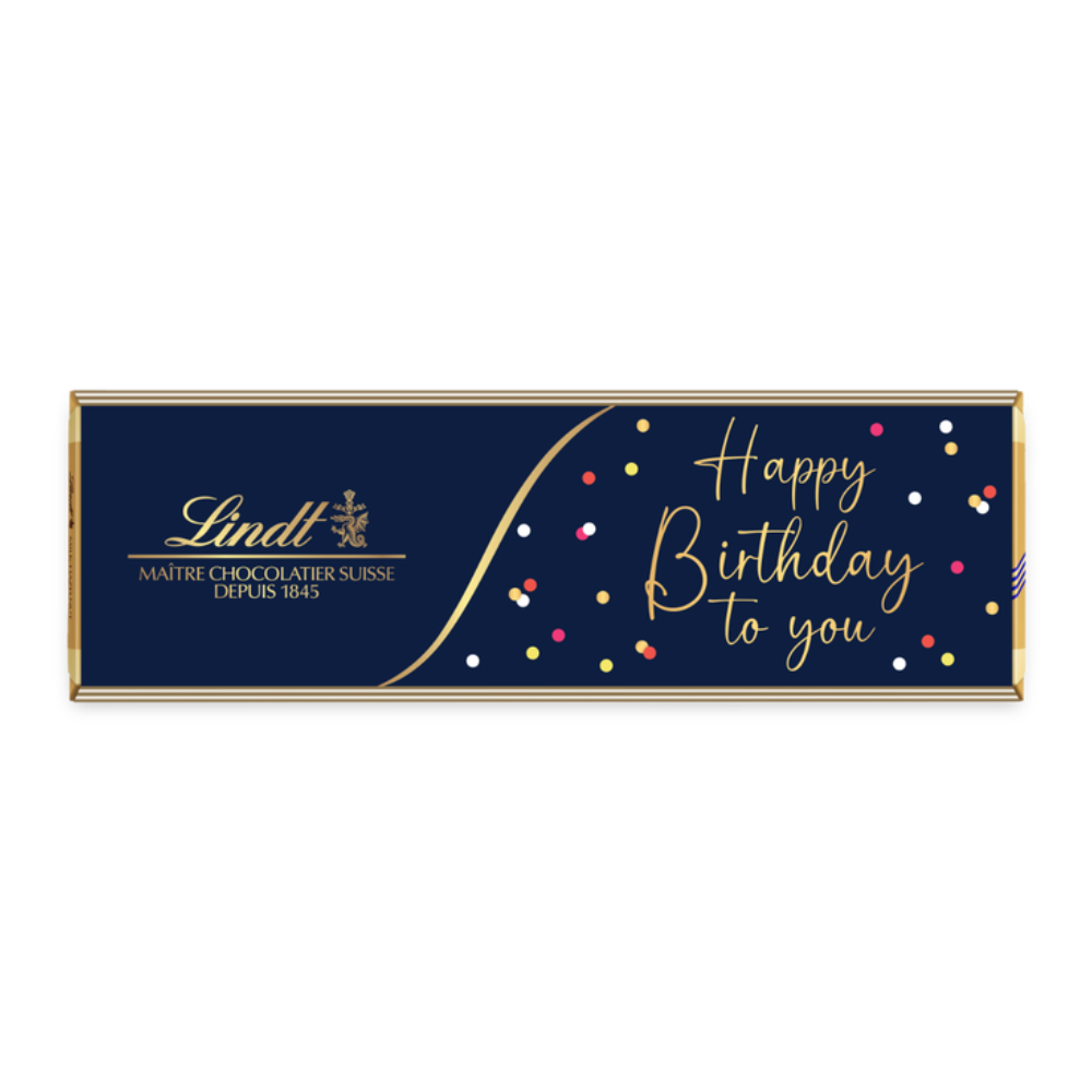 Greetz Lindt Gold Tablet - Happy Birthday Melkchocoladereep 300g Chocolates