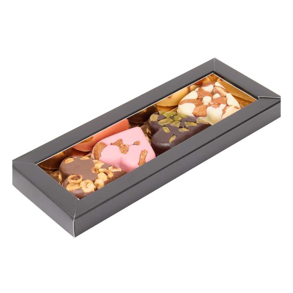 Patisserie de Bijenkorf Chocolade hartjes met noten Letterbox Gifts