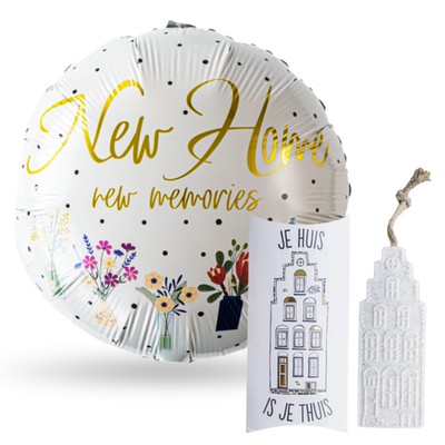 Ballon Bloemen New Home | 100% Leuk Gevelzeep