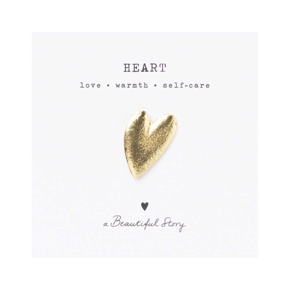 Broche hart Verguld goud A Beautiful Story