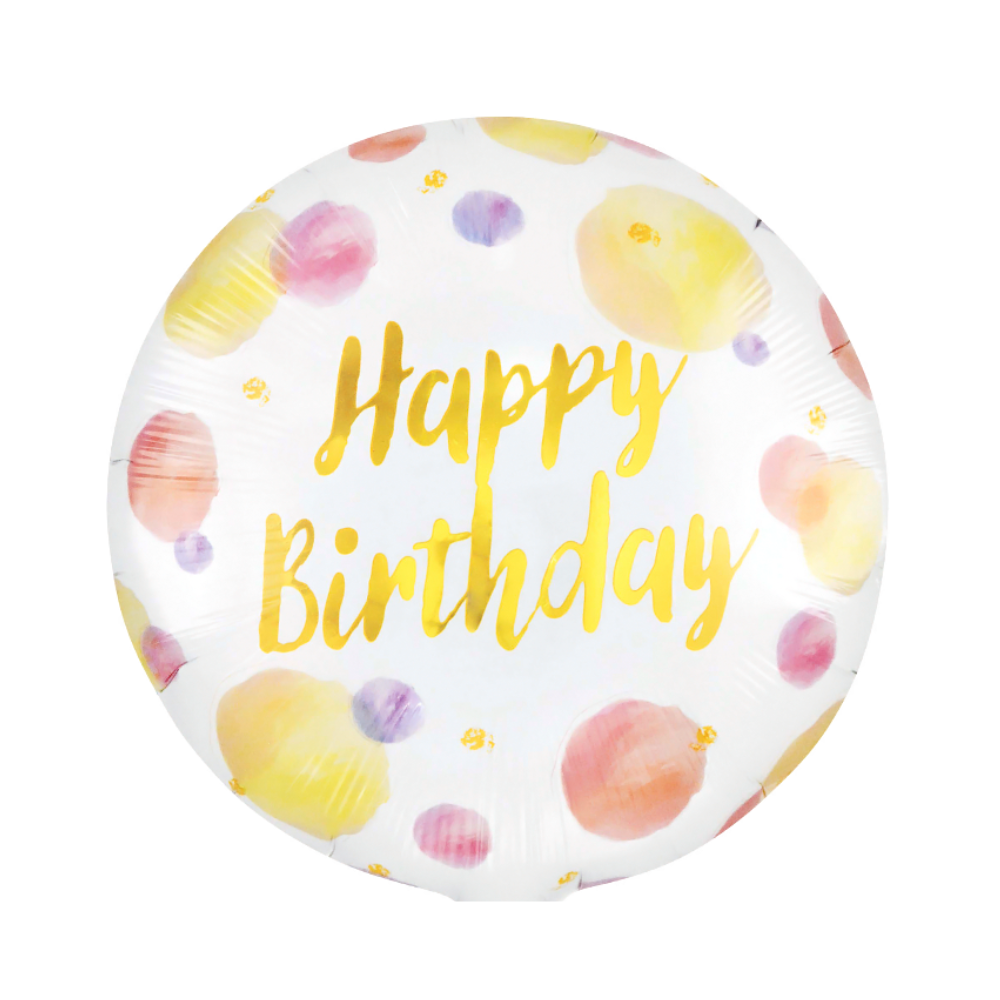 Ballon Happy Birthday dots Greetz