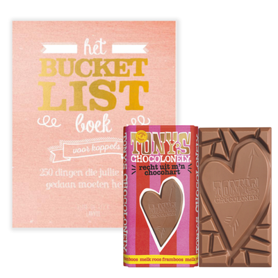 Boek bucketlist voor koppels | Tony's Chocolonely Hart