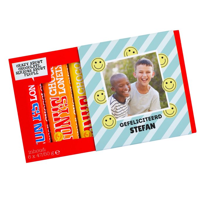Tony’s Chocolonely | Proeverijtje | Gefeliciteerd met eigen foto en naam | 288g