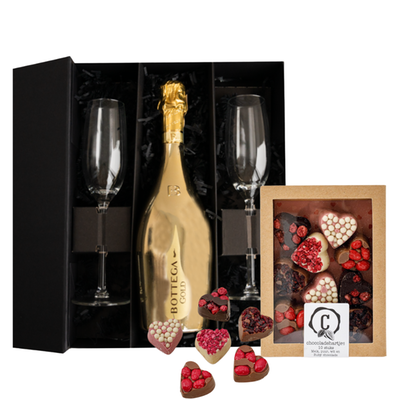 Bottega Prosecco Gold | Urban Cacao chocolade hartjes