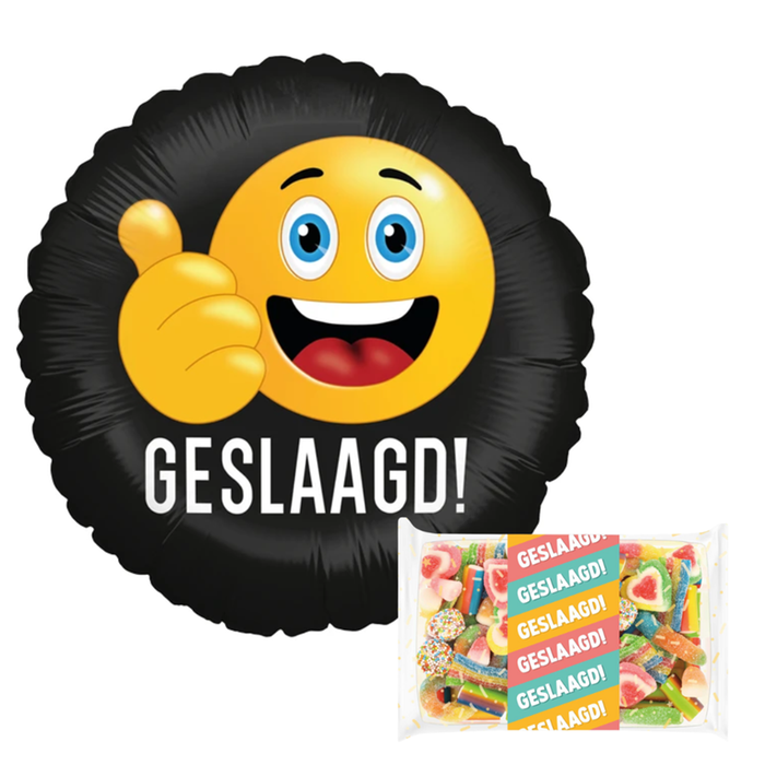 Ballon Geslaagd | Veel Liefs cadeaupakket 280g
