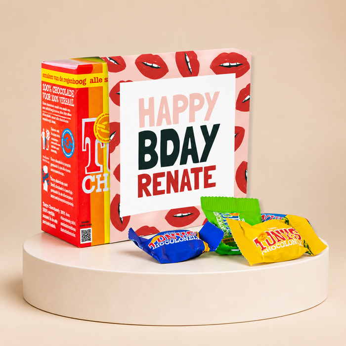 Tony's Chocolonely | Tiny Tony's | Happy Birthday met eigen naam | 200g
