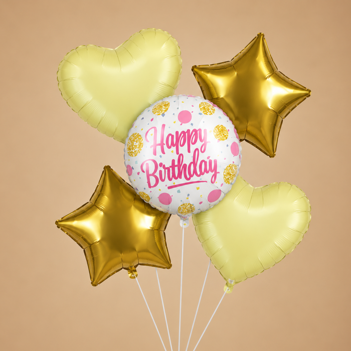 Ballonnen | Tros van 5 | Happy Birthday