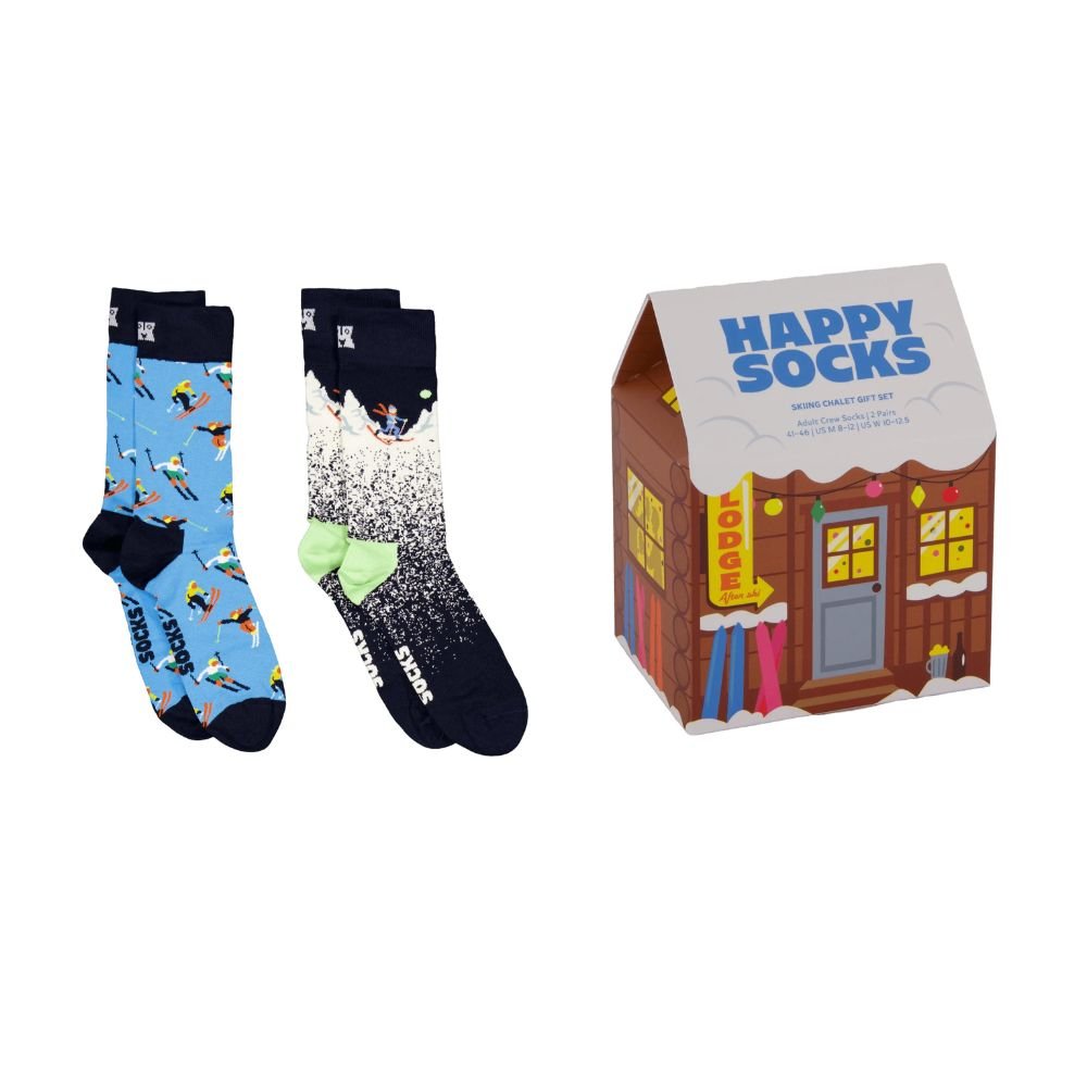 Happy Socks | 2 paar | Gift set | Skiing Chalet | 41-46