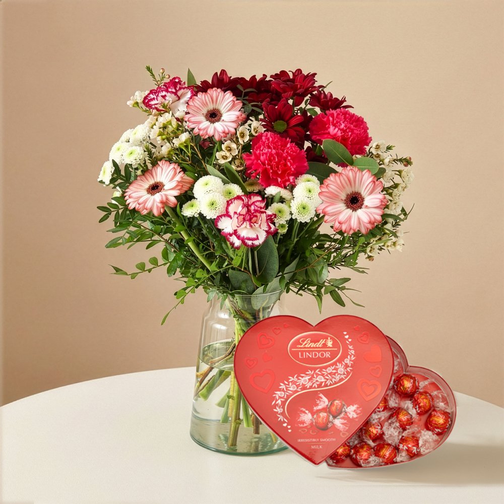 Boeket Gracieus LINDOR Hart Bloemen Lindt