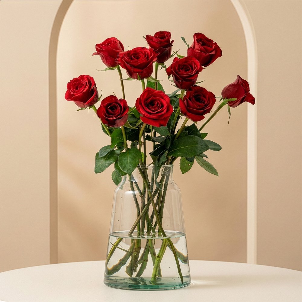 Boeket rode rozen Bloemen Dave Roelvink