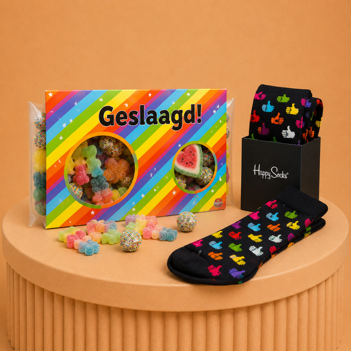 Brievenbus | Snoep & Happy Socks - Duim omhoog