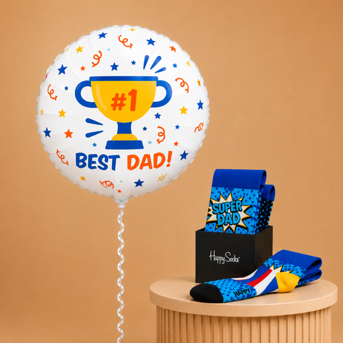 Ballon | Best dad & Happy socks