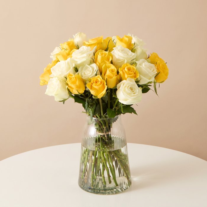 Boeket Gele Rozen Mix