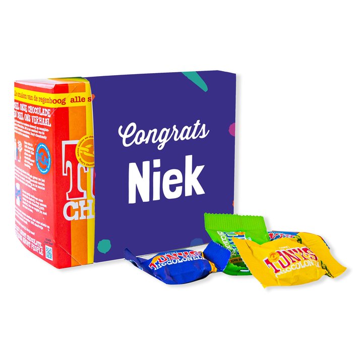 Tony's Chocolonely | Tiny Tony's | Congrats met eigen naam | 200g