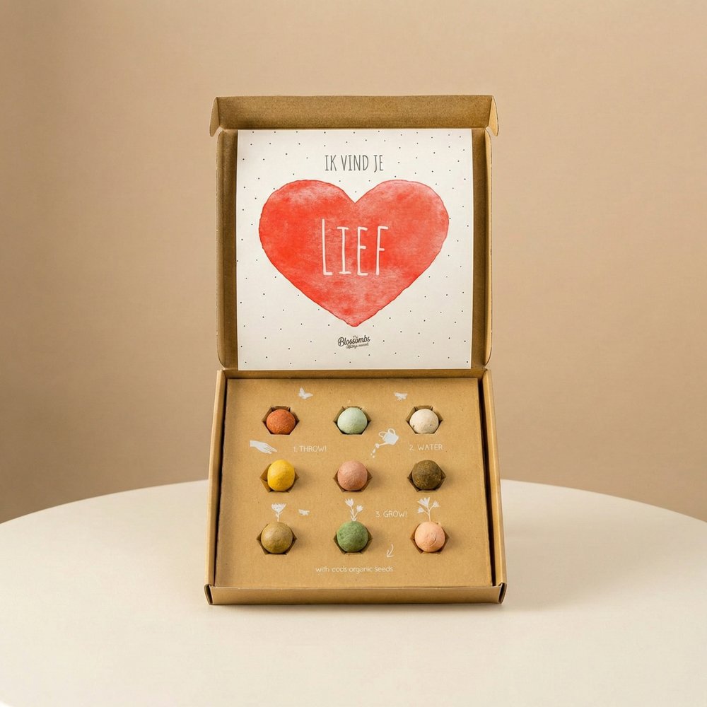Zaden Giftbox Ik vind je lief Brievenbusbloemen Greetz