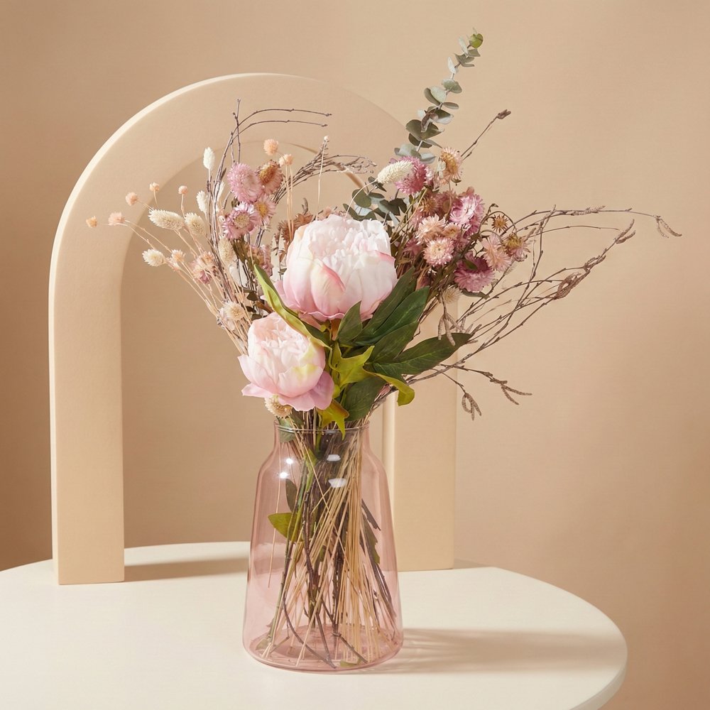 Zijden- en droogbloemen boeket Natural Blend Greetz