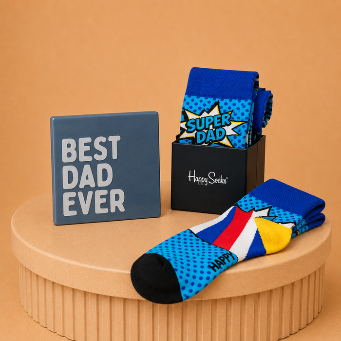 For the best dad | Happy Socks & Label2X tegeltje