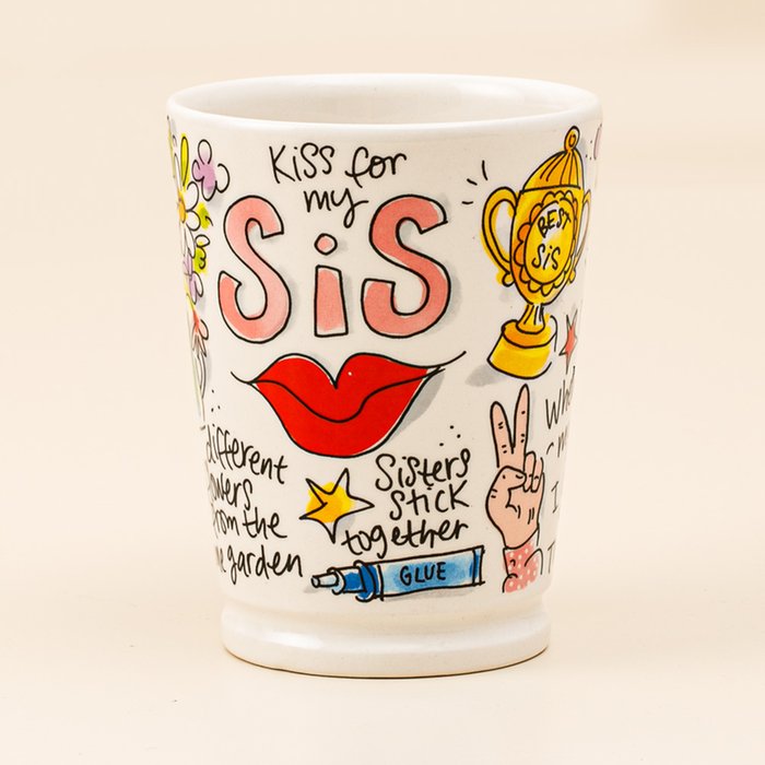 Kiss for my Sis beker als troost cadeau bij verdriet