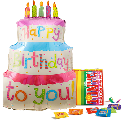 Ballon XL | Verjaardagstaart | Tiny Tony's Pouch 135g