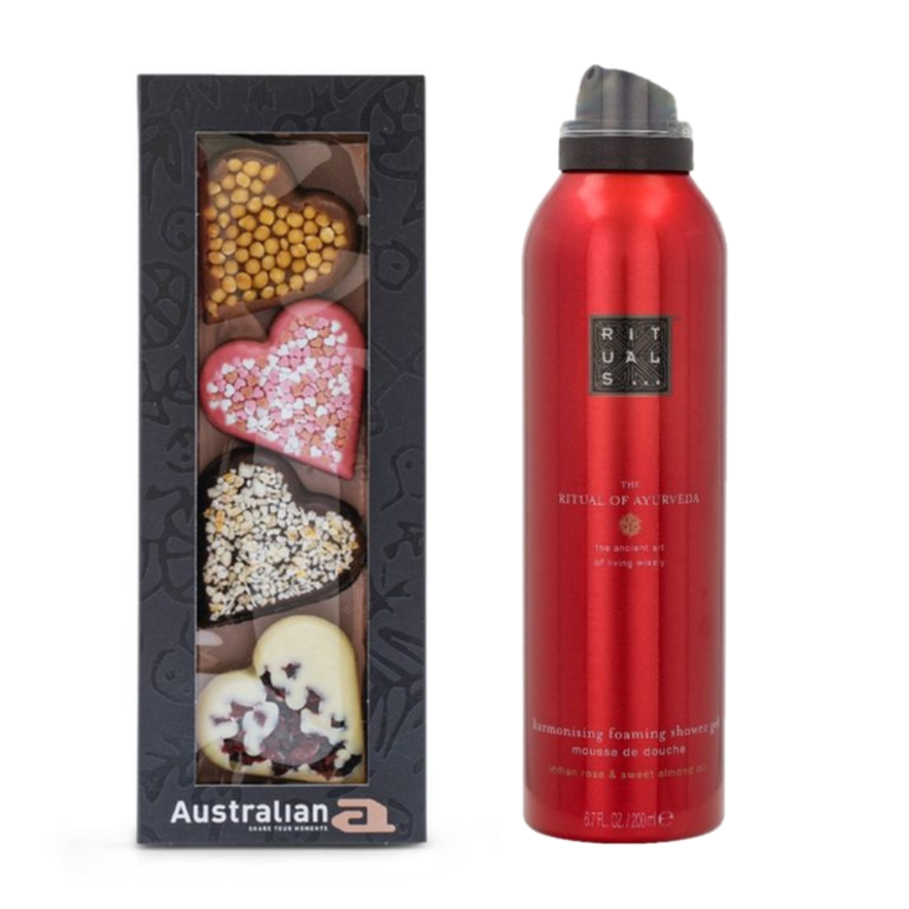 Rituals showerfoam Ayurveda | Australian 4 hartjes 100g | Chocolates