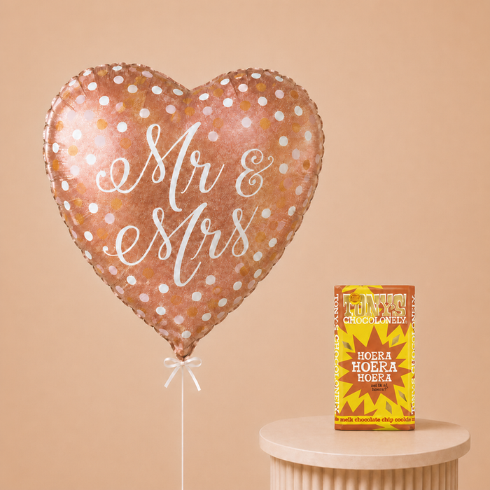Ballon | Mr/Mrs & Tony's Chocolonely Hoera, Hoera, Hoera! 185g