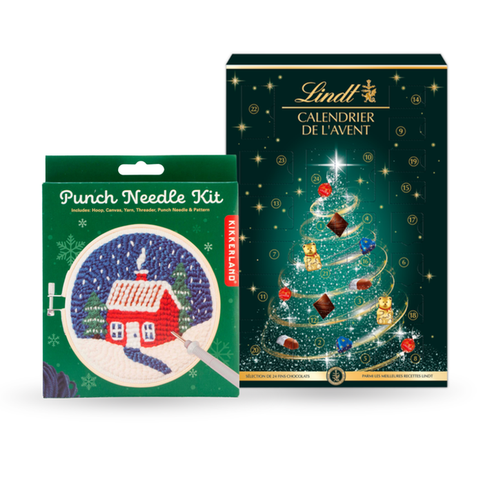 Kikkerland - Winter Needle kit | Lindt - Adventskalender - 221gr