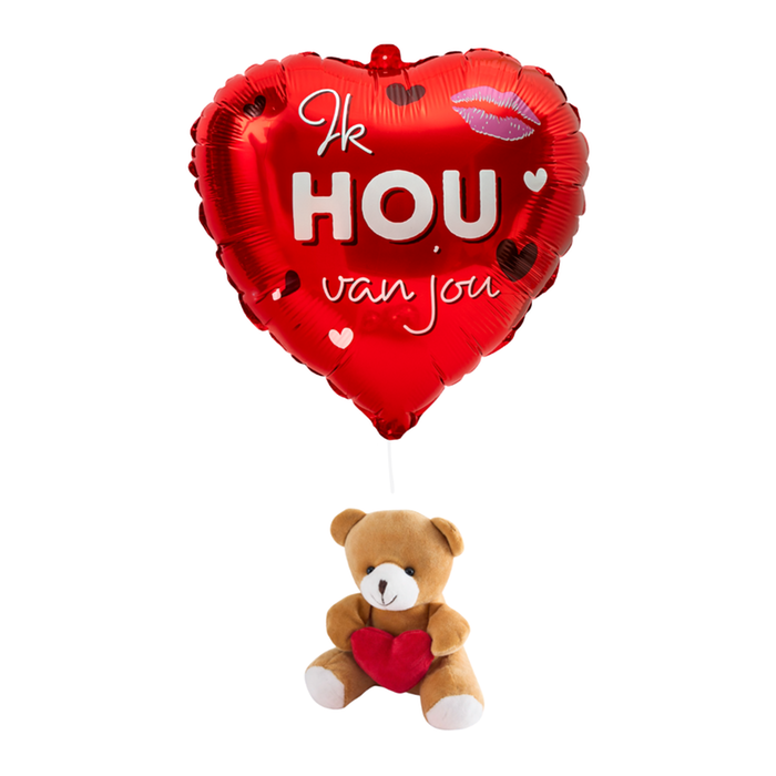 Ballon met beertje | Ik hou van jou