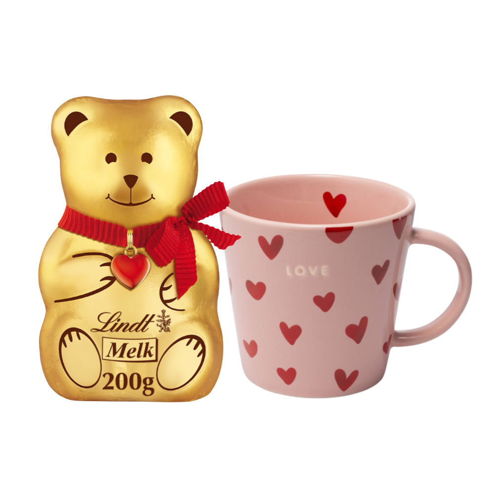 Vondels - Love - Hartjes mok TEDDY - 200g Wooncadeaus Lindt