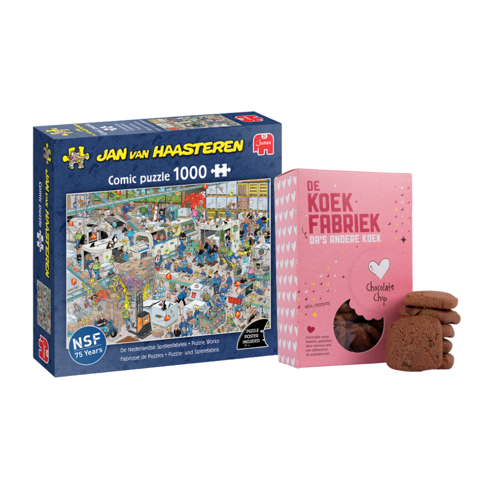 Ultiem Puzzelmoment Jan van Haasteren Puzzel - Spellenfabriek Chocolate Chip 80g Speelgoed Spellen Jumbo