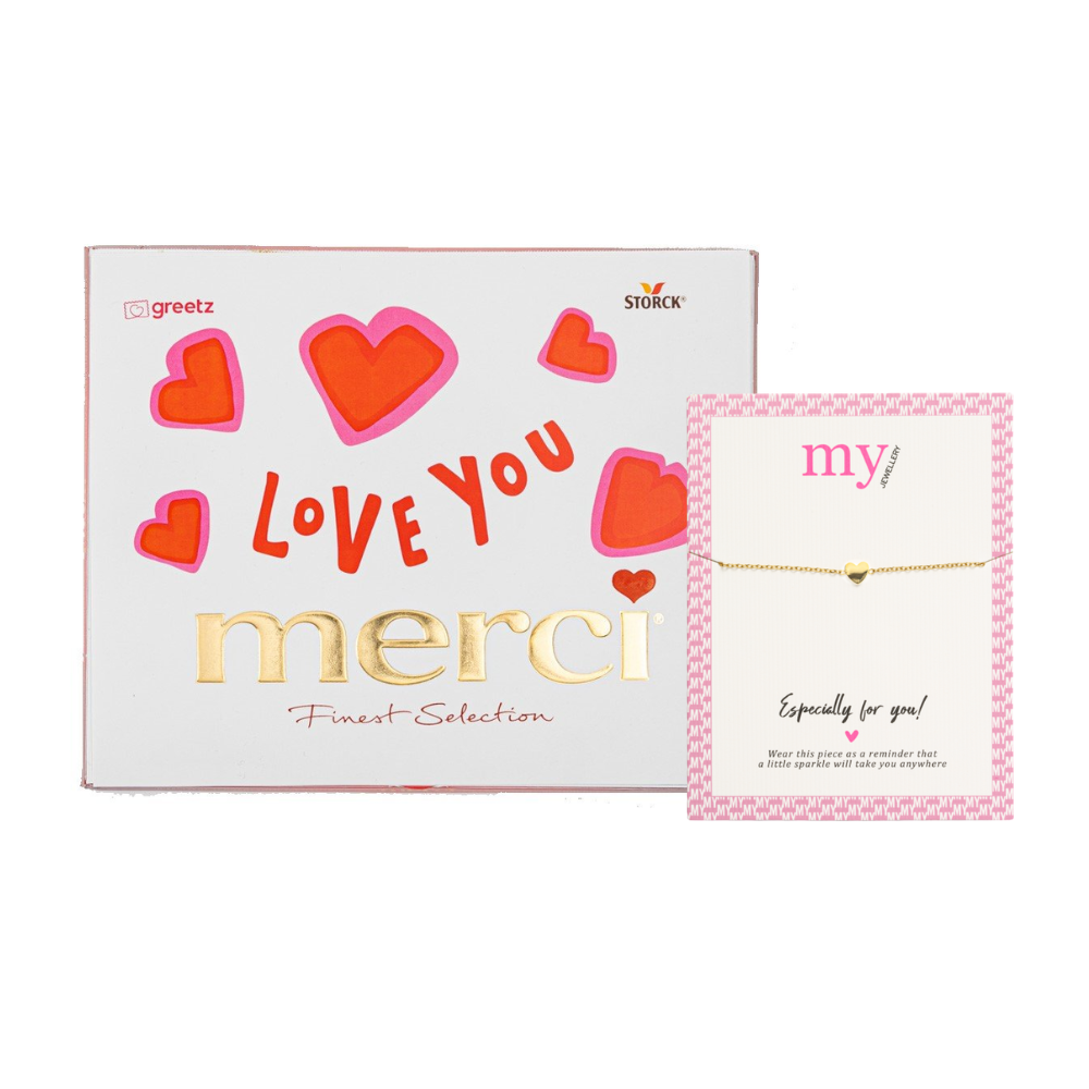 My Jewellery - armband hartje - goudkleurig Finest Selection - Liefde - 250g Merci