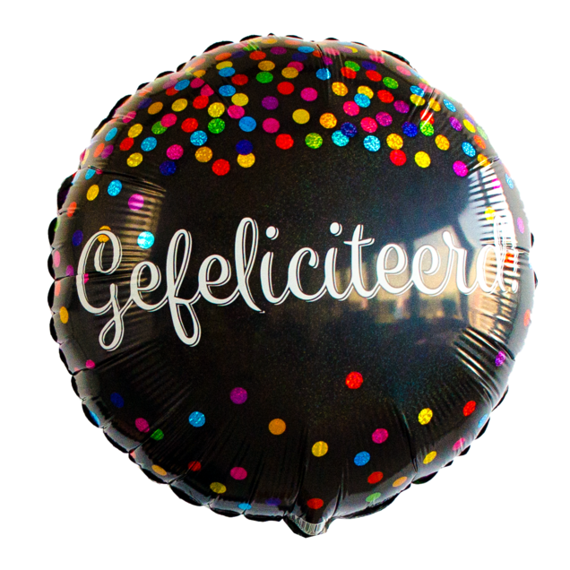Ballon Confetti Gefeliciteerd Greetz