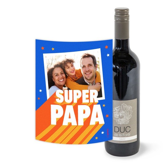 Duc de la Foret Merlot Super papa met eigen foto Duc de la Forêt