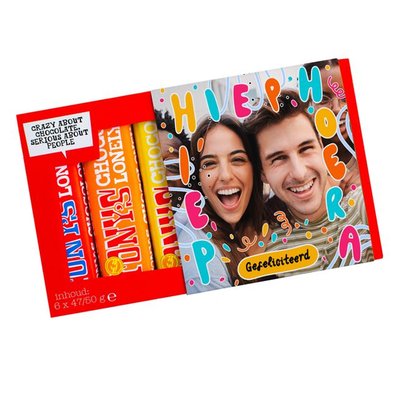 Tony’s Chocolonely | Proeverijtje | Hiep Hiep Hoera! met eigen foto | 288g