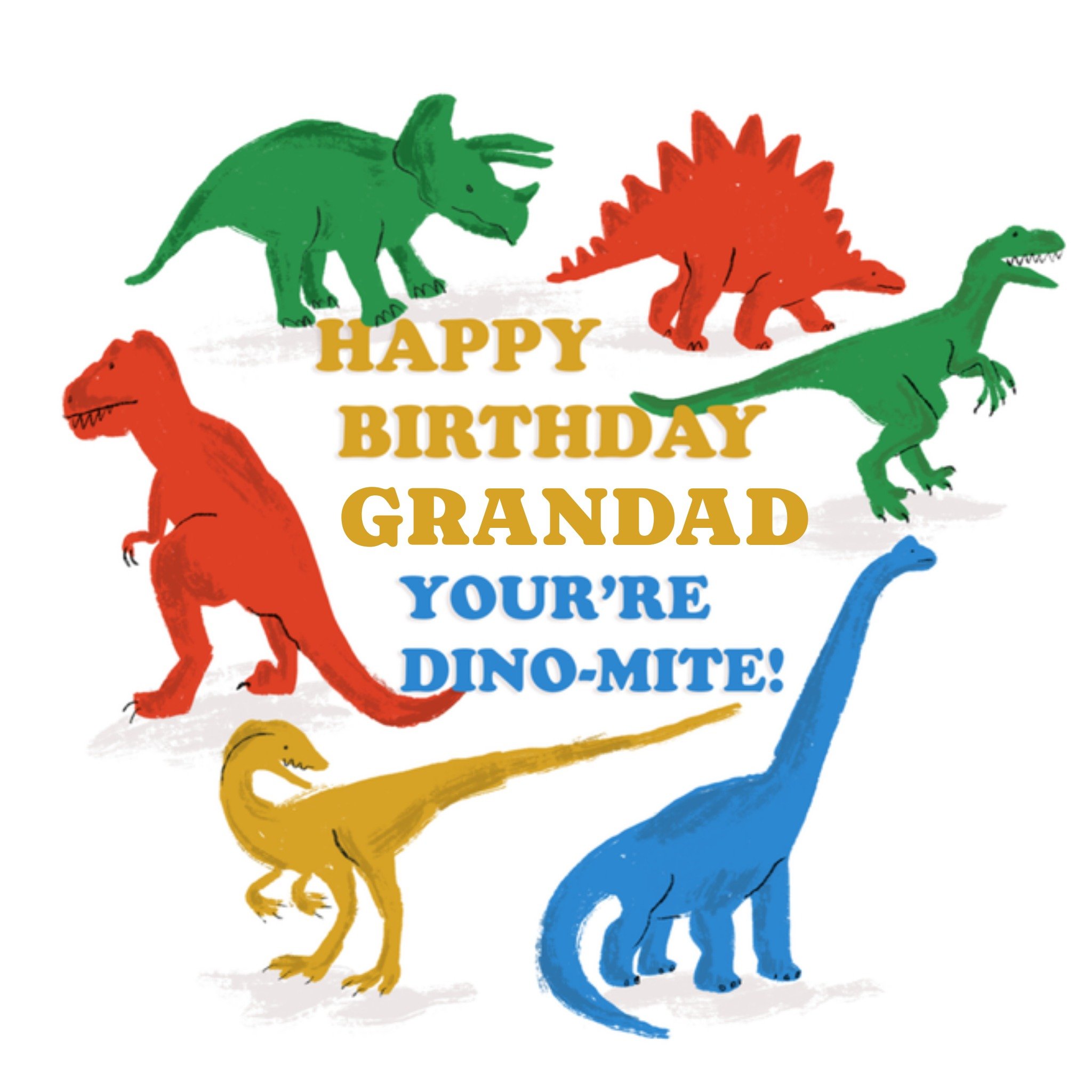 Greetz Verjaardagskaart Dinosaurussen Vierkant