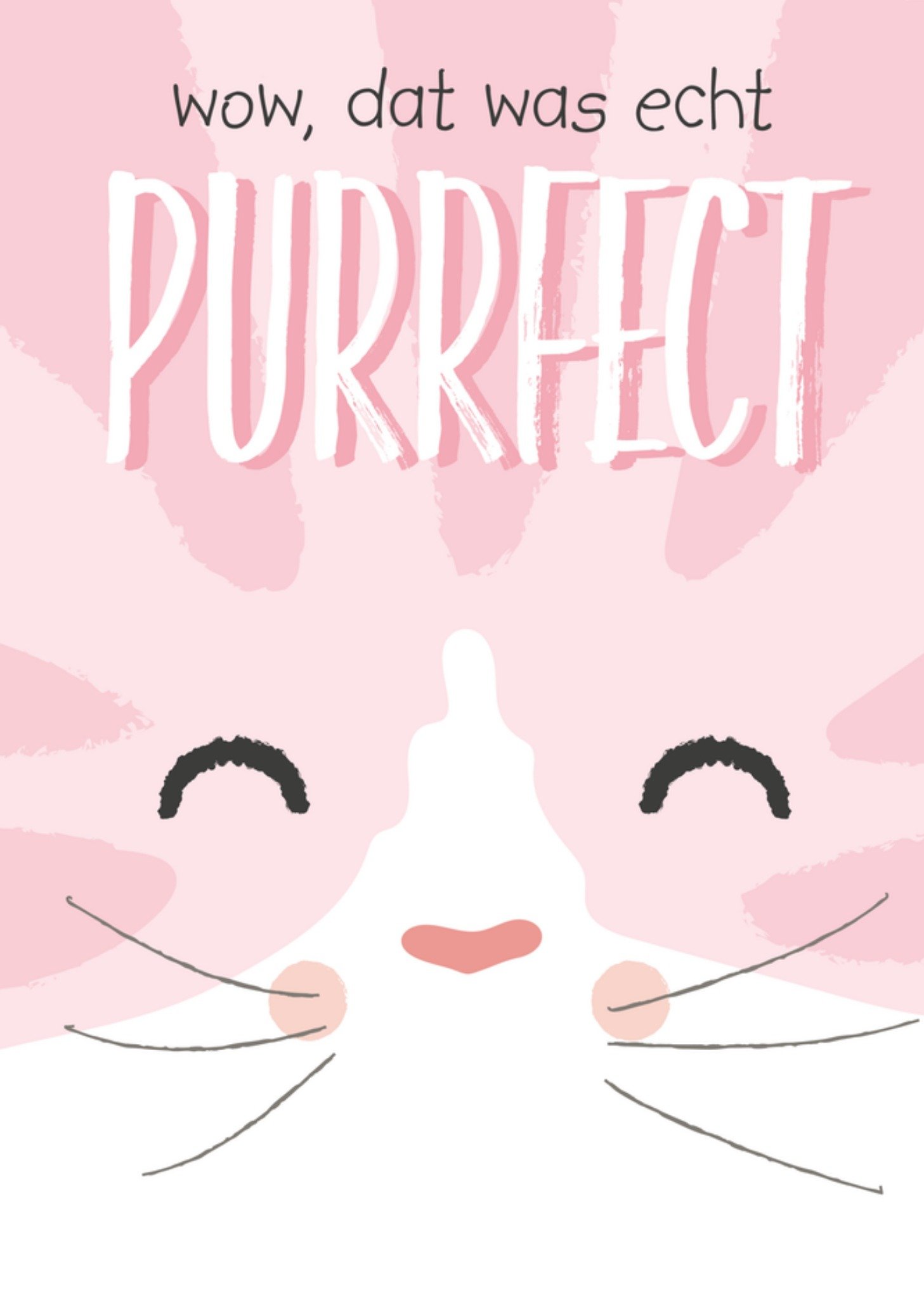 Geslaagd kaart kat roze Kaart Tante Kaartje