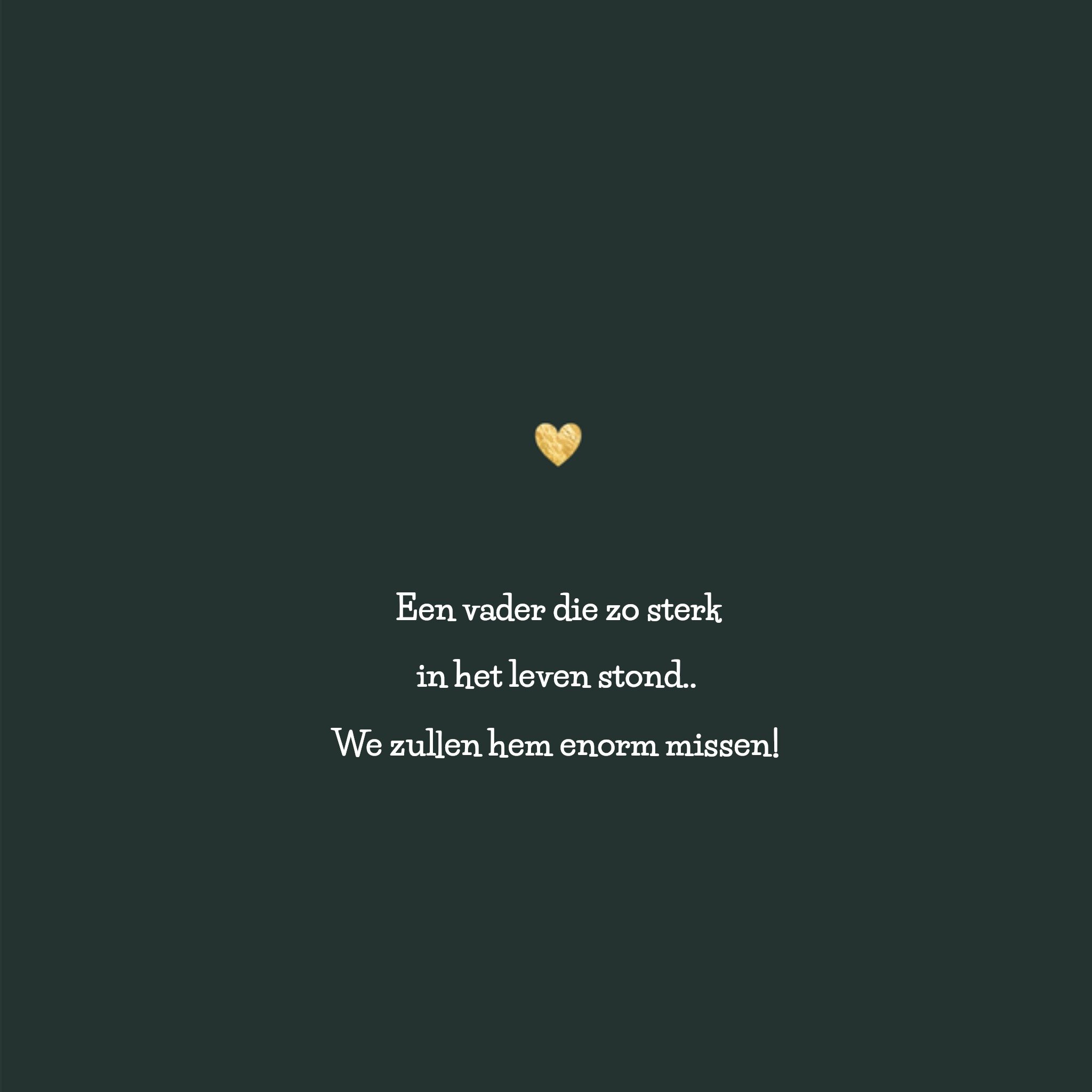 Greetz Condoleancekaart Enorm missen Vierkant