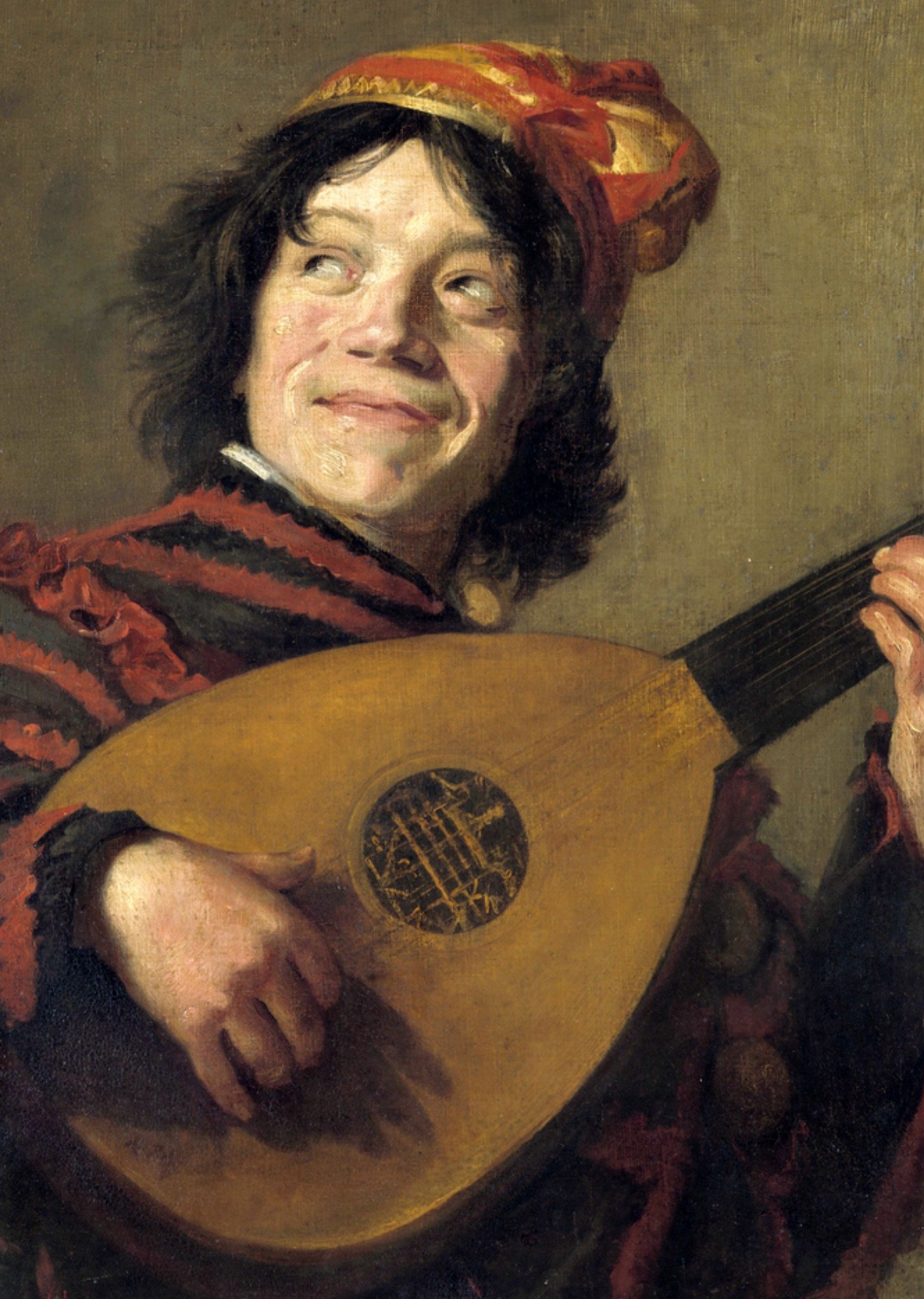 Frans Hals. Luitspeler Kaart Klaas de Jong