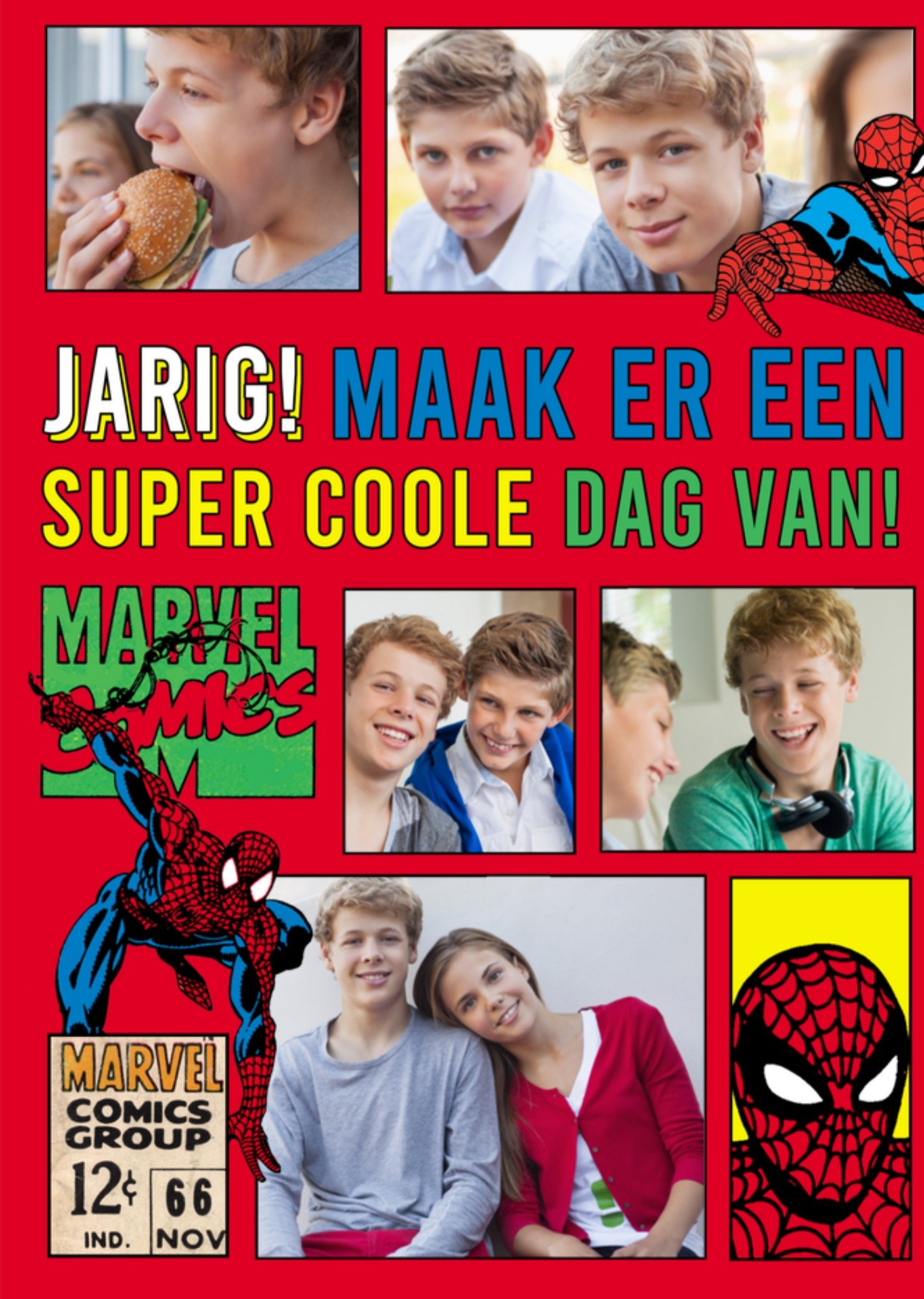 Verjaardagskaart Spiderman Comics Kaart Marvel