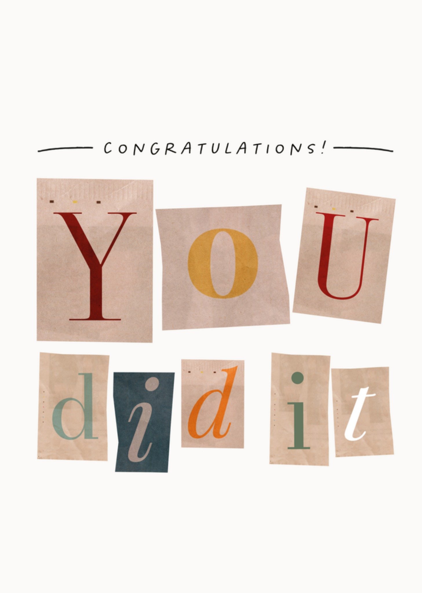 Geslaagd kaart you did it! Kaart Melolelo