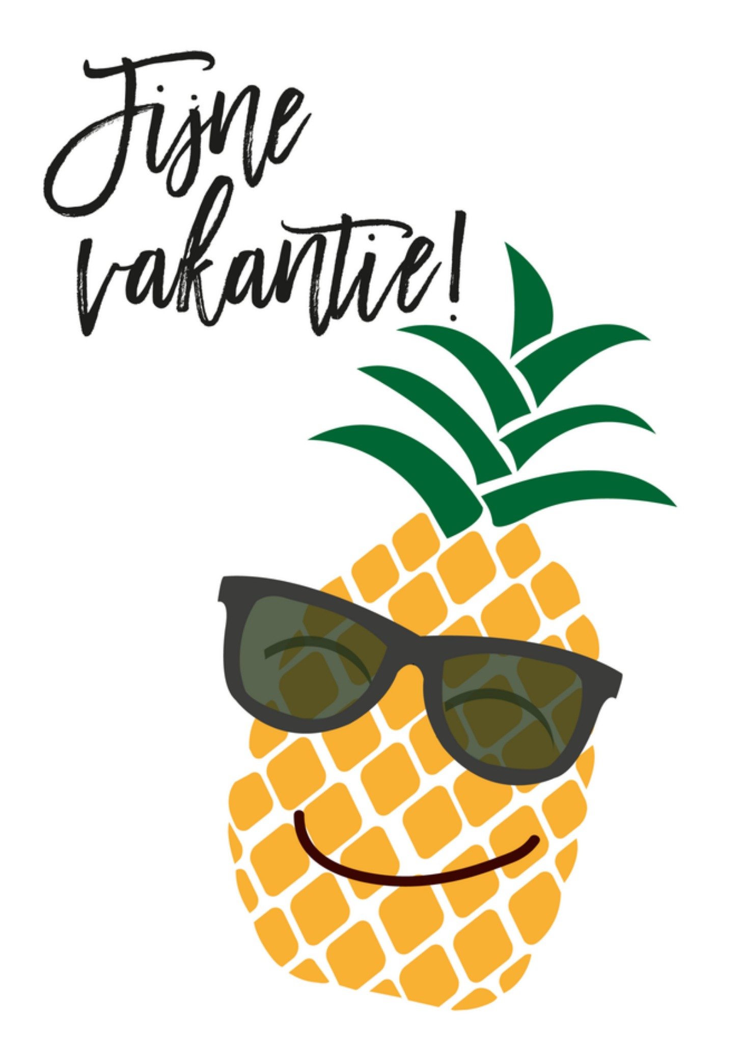 Vakantiekaart ananas zomer Kaart Tsjip