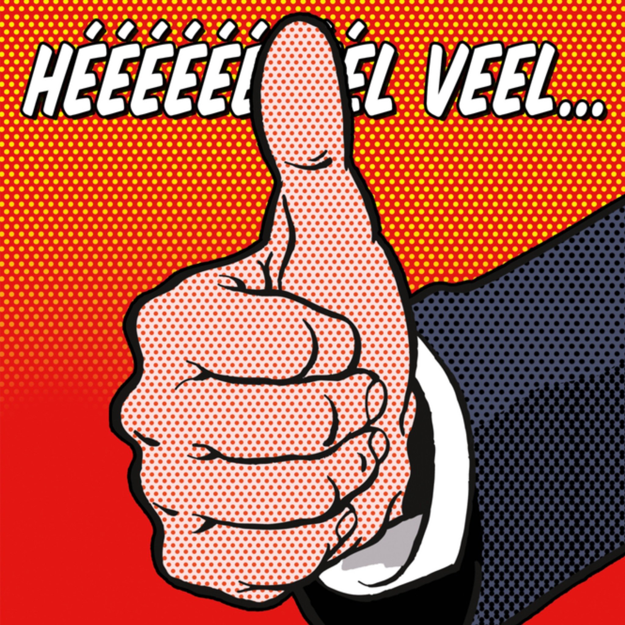 Succeskaart duim oranje Vierkante Kaart Paperclip