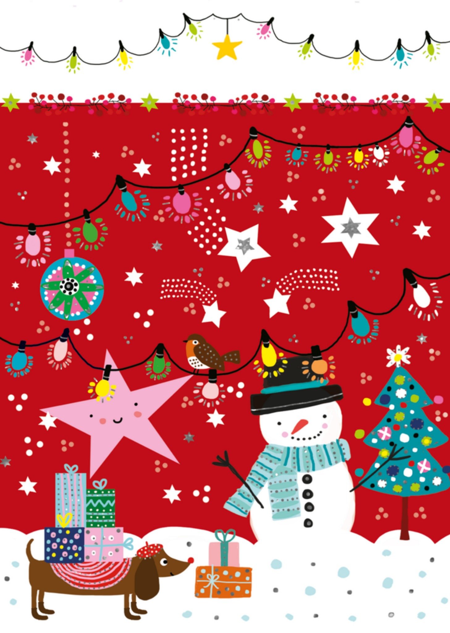 Kerstkaart Sneeuwpop TMS