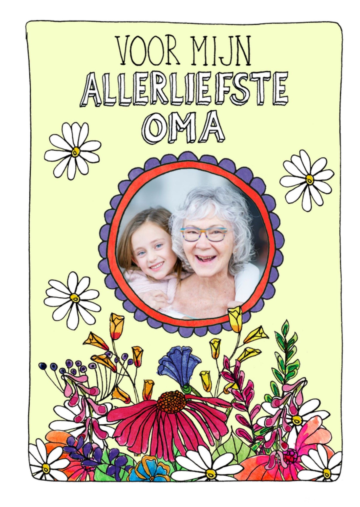 Moederdagkaart Voor mijn allerliefste oma Sandysign